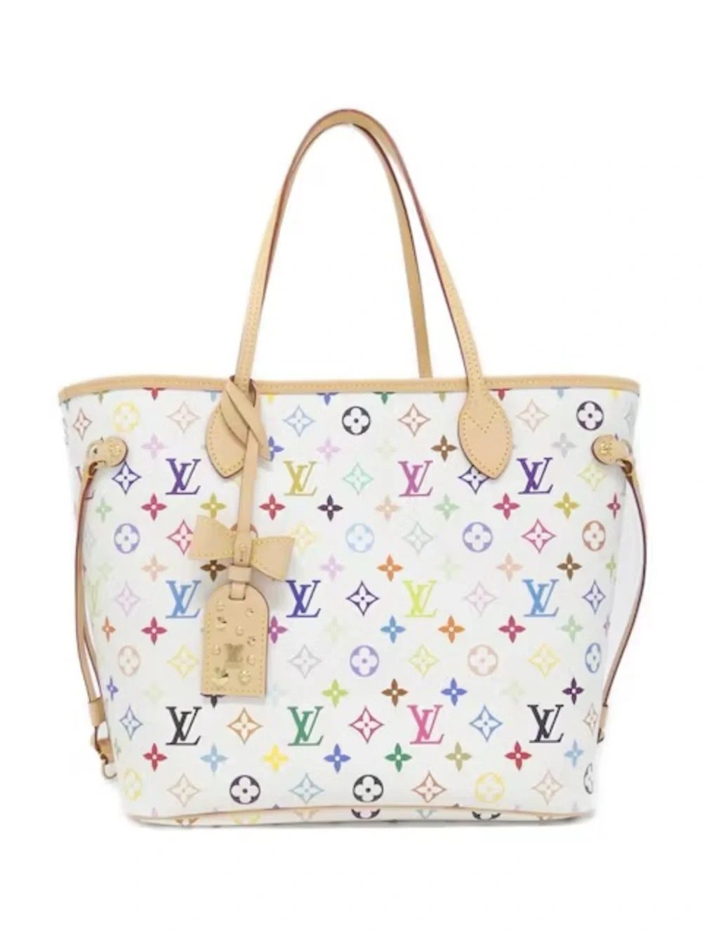 Louis Vuitton Murakami Neverfull MM Multicolor White Limited Edition